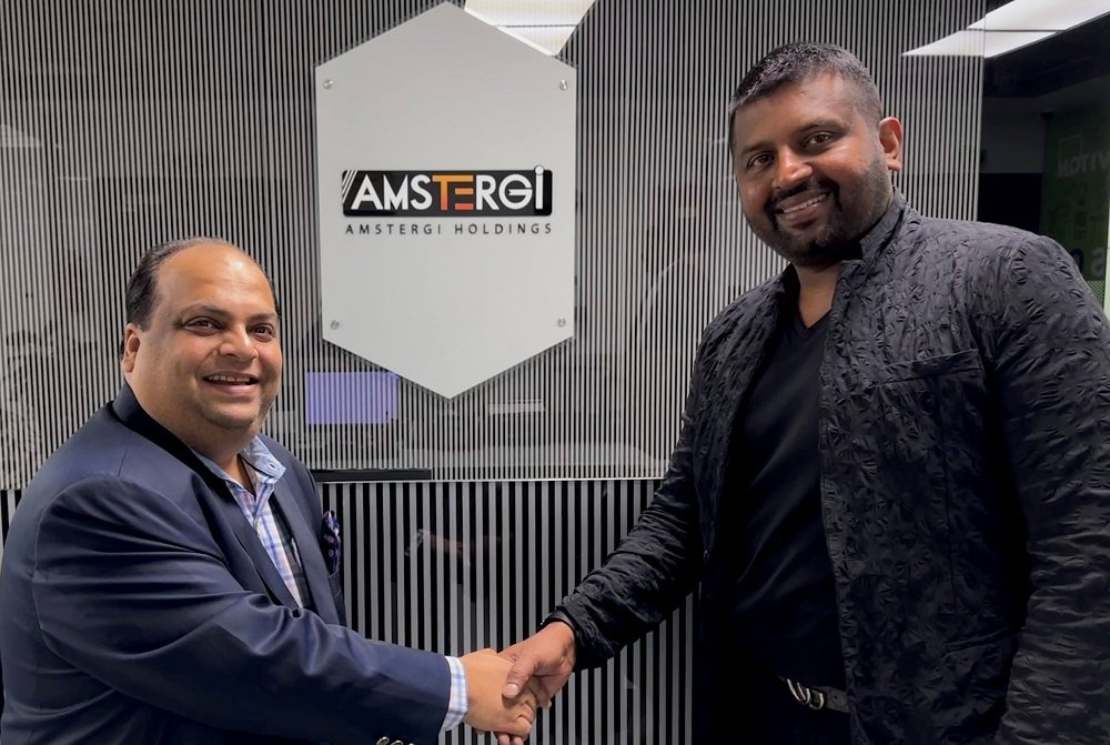 Rohit Khubchandani, the newly appointed CSO with the CEO of AMSTERGI Middle East, Abish Mohamed (L to R)